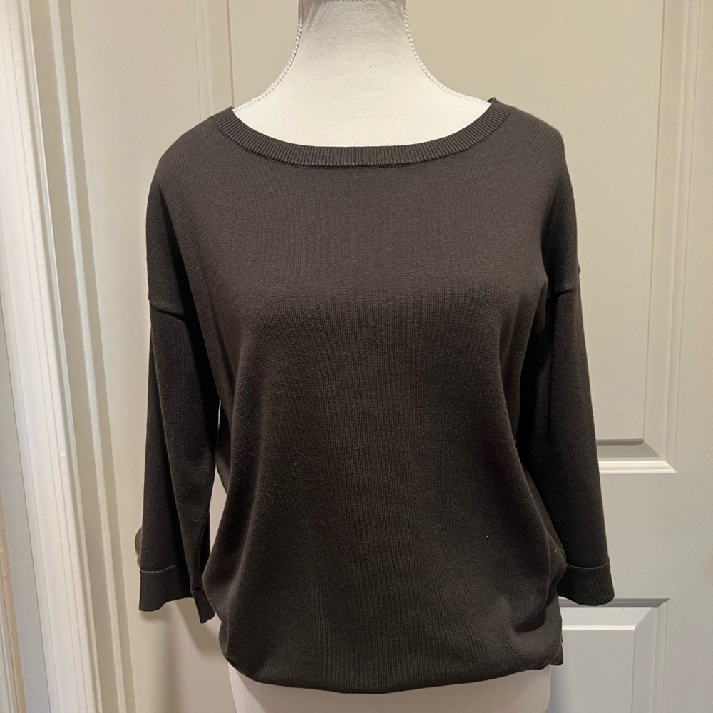 Cable & Gauge Charcoal Knit Top